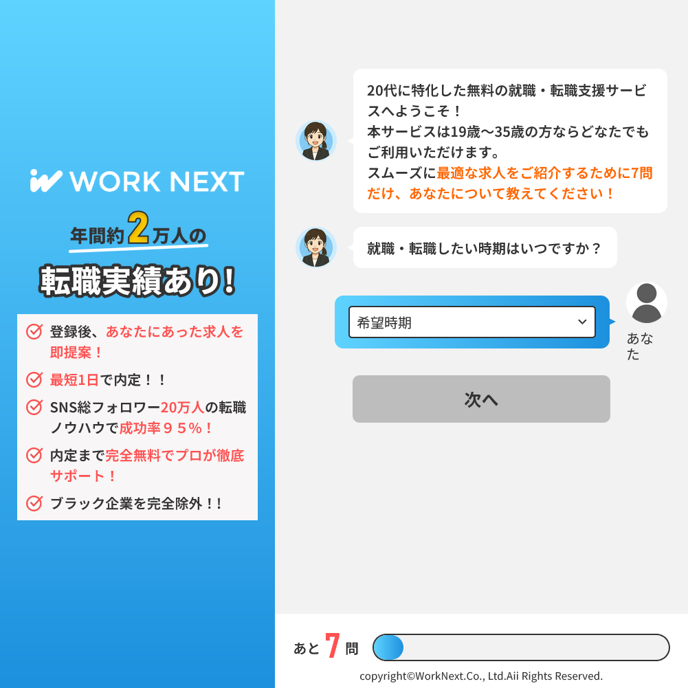 20代特化型転職支援サイト運営
